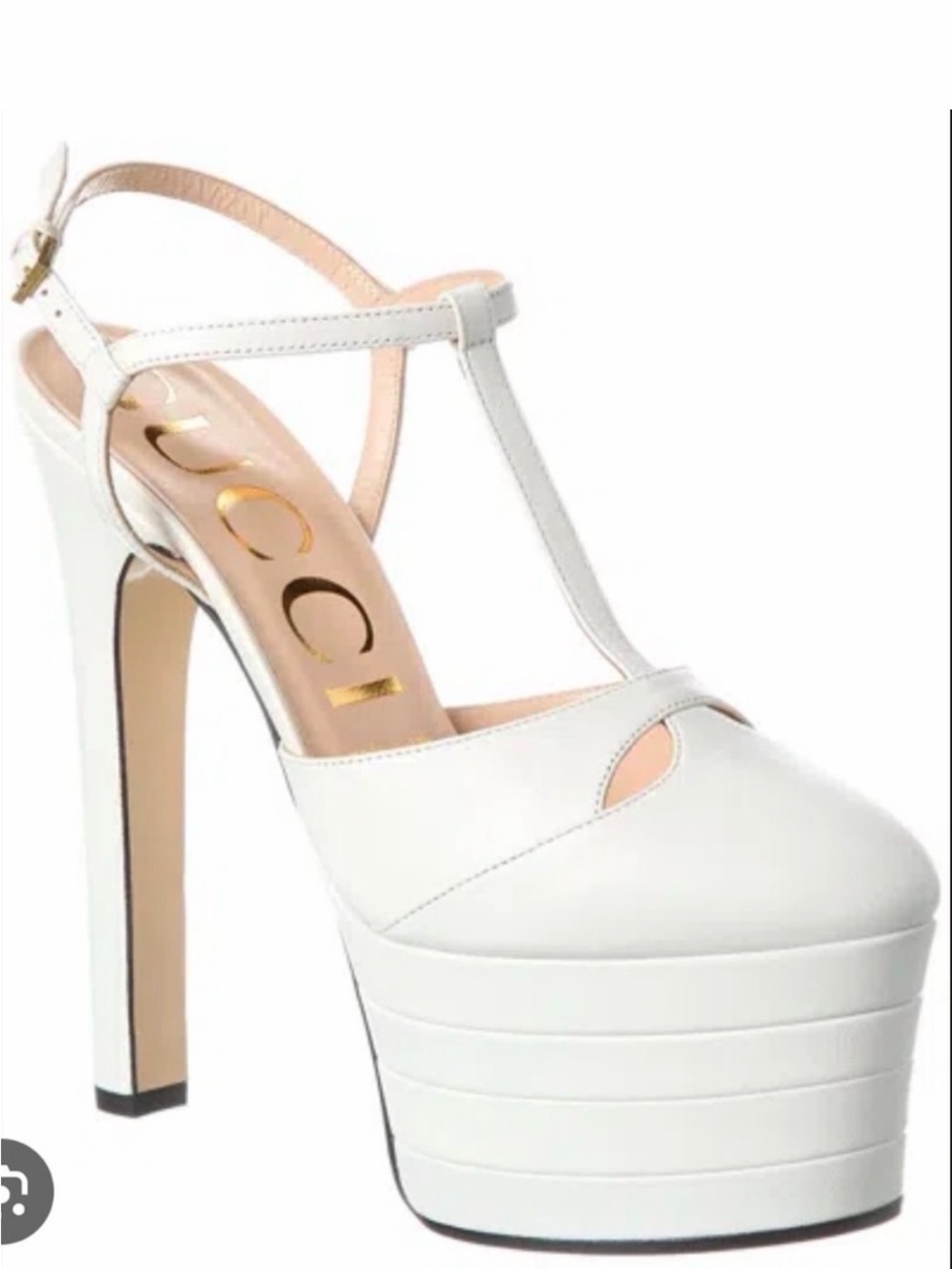 Gucci Angel 95  T-Strap Platform Heel